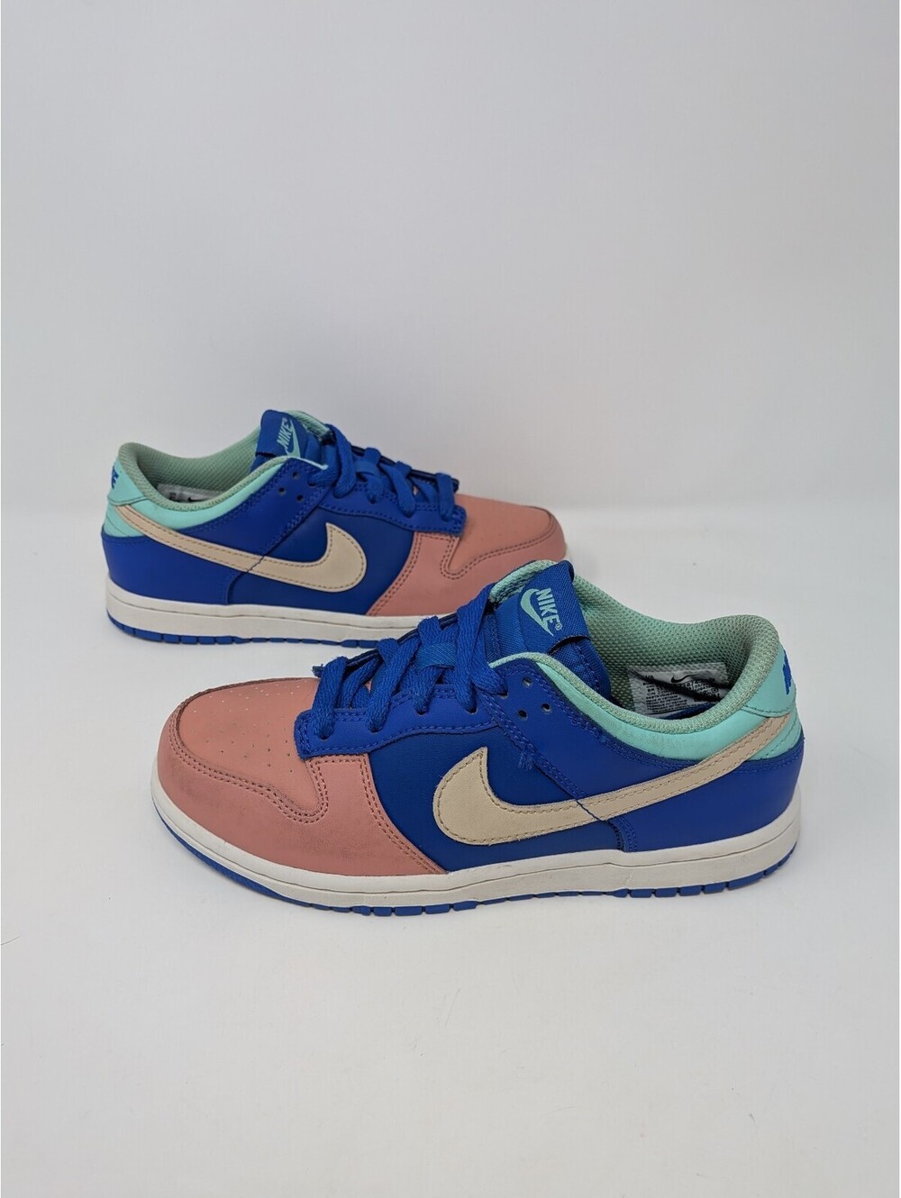 Nike Dunk Low SE Salmon Toe Kids Size 3Y Blue Pink DZ2874-400